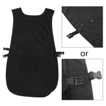 (As show, One size) Adjustable Barber Apron with Pockets,Waterproof Hair Stylist Waist Apron for Salon Barber Cleaning Work of House Hotel Black