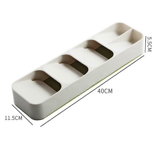 (As show, One size) Kitchen Drawer Organizer Tray Compact Cutlery Organizer 1