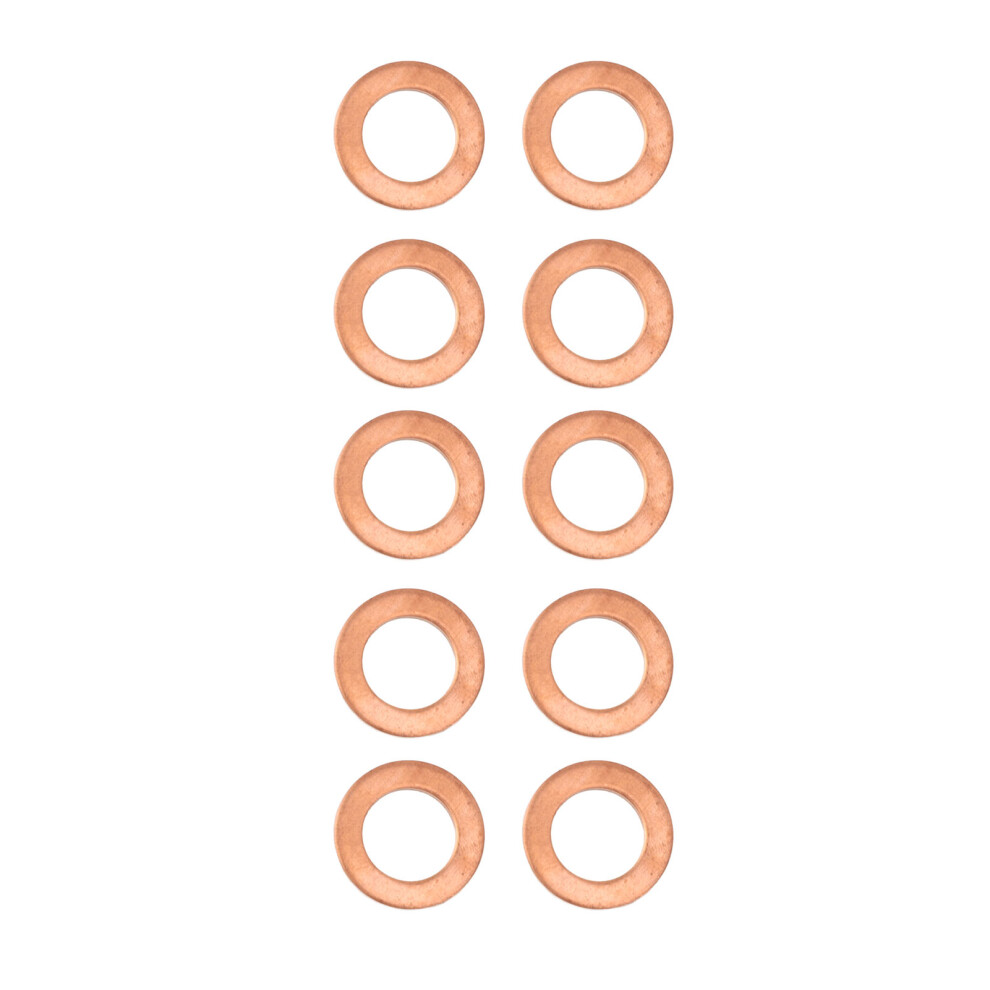 10Pcs M12 Copper Oil Drain Plug Washer Flat 9121376720208