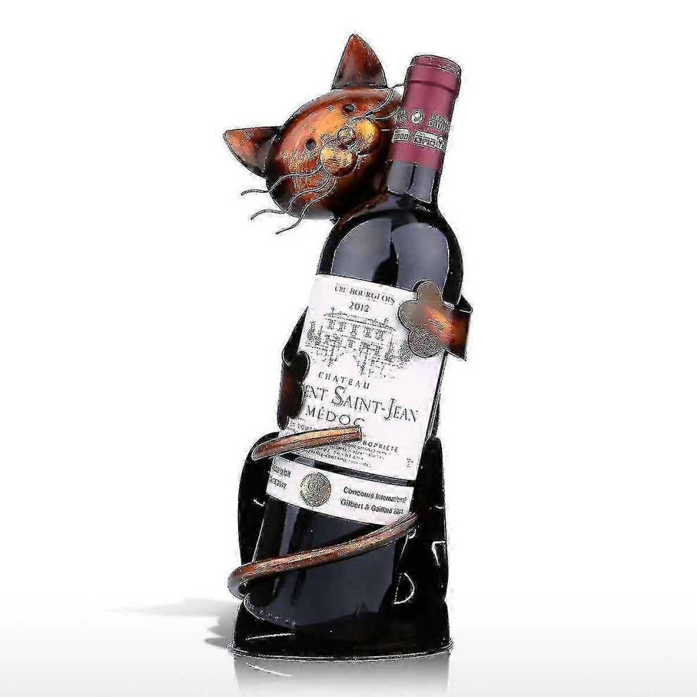 Kikidex (As Show, One Size) Cat Wine Bottle Holder Decorative Rack