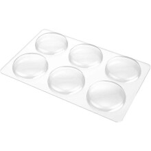 (As show, One size) Door Knob Wall Shield, 6PCS Transparent Round Soft Rubber Wall Protector Self Adhesive Door Handle Bumper