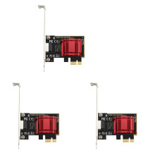 3X 2.5G PCI-E to RJ45 Network Card WiFi Receiver Gigabit Diskless Network Card Ethernet 2500Mbps 2.5Gbps for PC