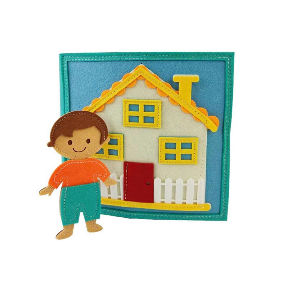 (Boys style, One size) Early Learning Quiet Books for Kids Felt Busy Book Activity Book Education Toy Quiet Books Toddler Cloth Book