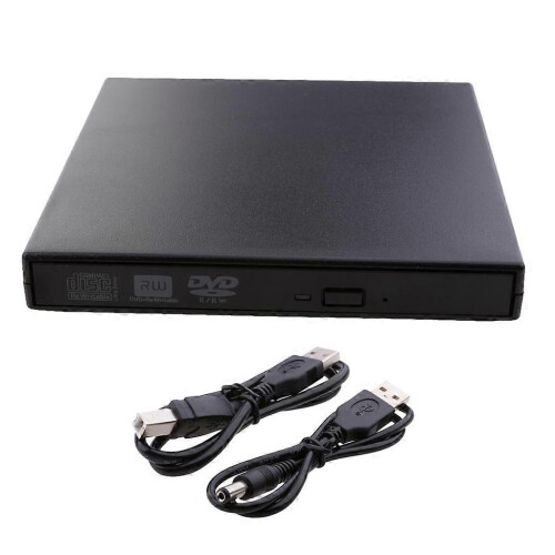 (As show, One size) External CD DVD Drive, USB 2.0 Portable DVD/CD Burner and Reader/Plug and Play/Low Noise/Slim 1