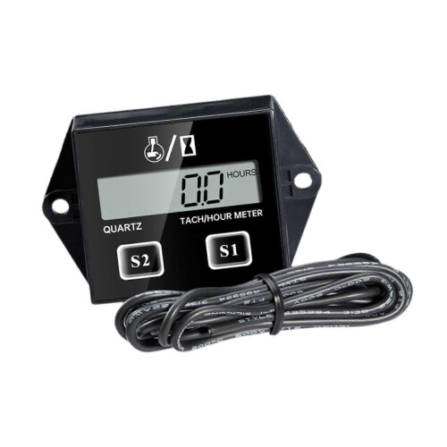 Motorcycle Tachometer Hour Meter Digital Hour Meter for Boat Gas Engine