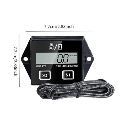 Motorcycle Tachometer Hour Meter Digital Hour Meter for Boat Gas Engine 1