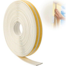 (As show, One size) 12M Seal Strip Foam Tape Seal Strip Door Window Draft Exclusion EPDM Tape Self Adhesive Seal Strip