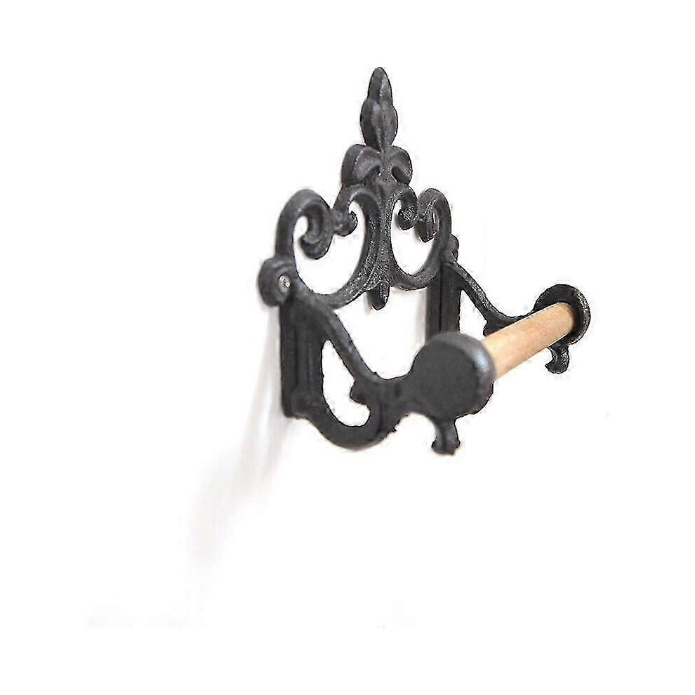 (As show, One size) Vintage Cast Iron Toilet Paper Holder For Kitchen And Bathroom Bl-image-OPC-PHZ2MK9-NEW