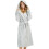 (S, Light Grey) Women Dressing Gown Hooded Fleece Lined Fluffy Bathrobe 1