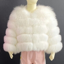 (Cream white, 110cm?4-5years )) Faux Fox Fur Kids Girls Baby THICK PARKER WARM Coat JACKET COAT