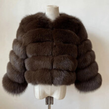 (Brown, 160cm?11-12years )) Faux Fox Fur Kids Girls Baby THICK PARKER WARM Coat JACKET COAT