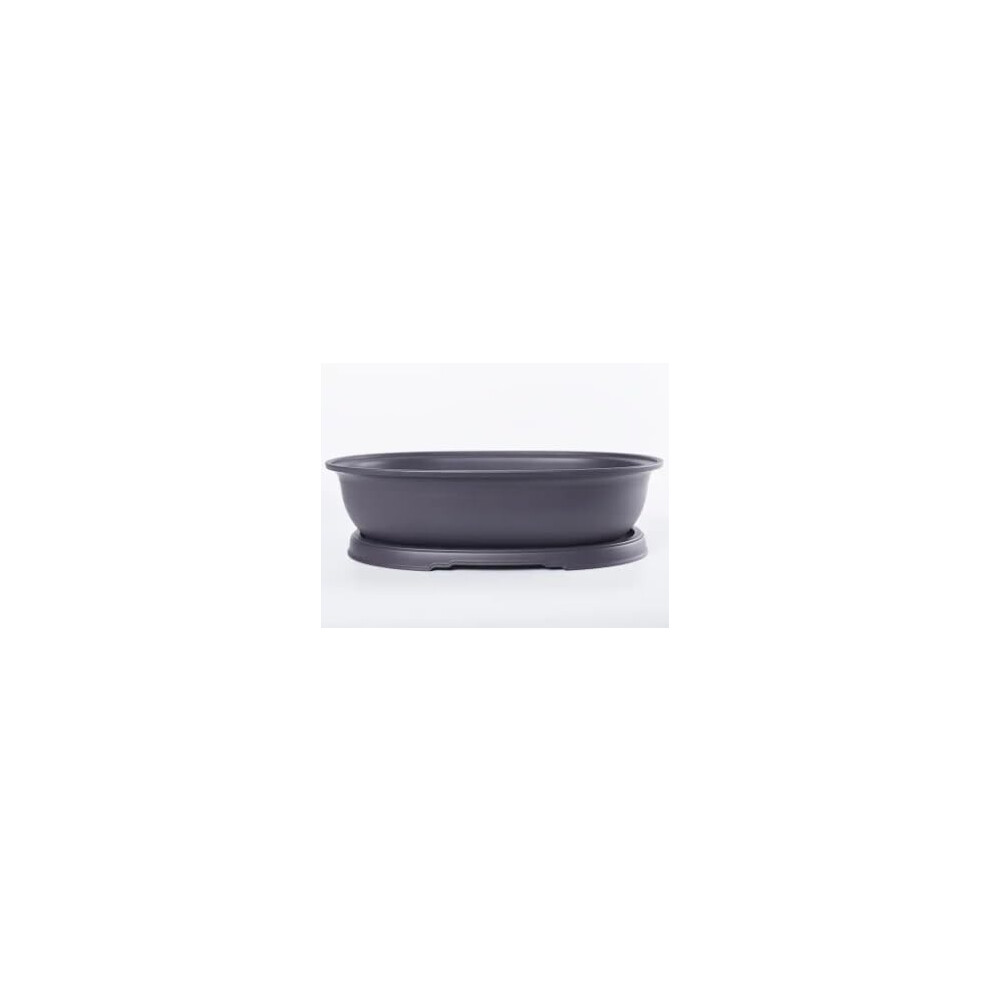 10 Inch Oval Bonsai Pots and Drip Tray  Didspay Pot (3 Pots)-image-OPC-PHZ2SDT-NEW