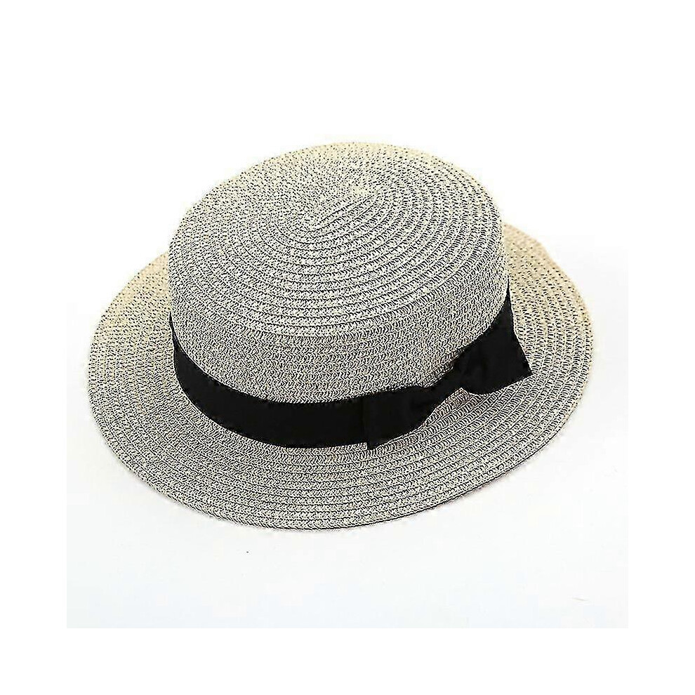 Kikidex (, One Size) Womens Straw Boater Hat Sun Visor Wide Brim Beach Hats Yellow