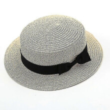 (Milk White, One size) Womens Straw Boater Hat Sun Visor Wide Brim Beach Hats