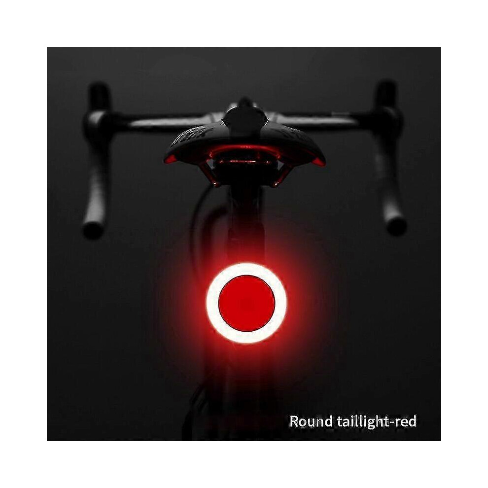 (B, One size) New Heart Shape Led Bike Light Usb Rechargeable Bicycle Rear Light Waterproof Mtb