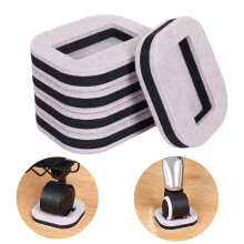 16 PCS Felt Furniture Coasters Caster Cups, Bed Office Chair Wheel Stoppers, Prevent Sliding & Scratches