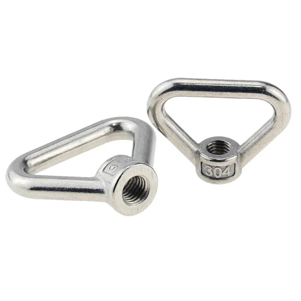 Eye Nut 5Pcs 304 Stainless Steel Triangle Ring Lifting Eye Nuts Rings Fit M8 M10 M12 M14 M16 M20 M24 For Handle Bolts Cable Rope Lifting(M10) 477169048455