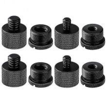 8Pcs Mic Stand Thread Adapter Set - 5/8" Female to 3/8" Male & 3/8" Female to 5/8" Male Screw Adapters for Microphone Stands