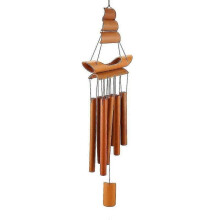 Bamboo Wind Chime Handmade Natural Ring Home Decor Wind Chime Hanging Ornament Outdoor Yard Wind