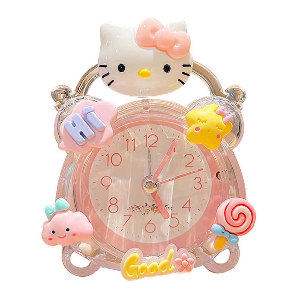 Cartoon Alarm Clock Quiet Cute Decorative Portable Pink