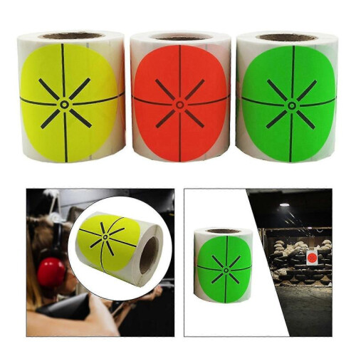 (Yellow)100 Pcs Archery Target Paper Face for Arrow Bow Shooting Hunting Practice 2