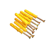 Wall Plugs,Raw Plugs, Plastic Expansion Tube Pipe Self Tapping Wall Anchors with Metal Screw Kit