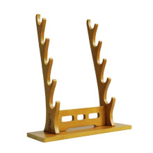 (Brown 5 Tier) Sword Stand Display Support Sword Holder for Templar Wakizashi Samurai Sword Black 4 Tier