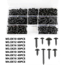 Self-drilling Black Sheet Metal Screw, Stainless Carbon Steel Self-tapping Screw