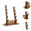 (Walnut 5 Tier) Sword Stand Display Support Sword Holder for Templar Wakizashi Samurai Sword Black 4 Tier 3
