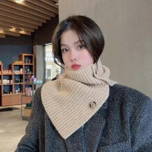 (Beige) Girl Women fake collar false tie Detachable half Winter Korean Style ing Internet Celebrity Warm Nec