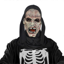 (Style 13) Halloween Creepy Zombie Mask, Scary Walking Dead Man Head Mask, Latex Horror Costume Cosplay Props for Adults With Gauze