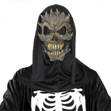 (Style 4) Halloween Creepy Zombie Mask, Scary Walking Dead Man Head Mask, Latex Horror Costume Cosplay Props for Adults With Gauze