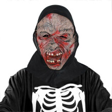 (Style 14) Halloween Creepy Zombie Mask, Scary Walking Dead Man Head Mask, Latex Horror Costume Cosplay Props for Adults With Gauze