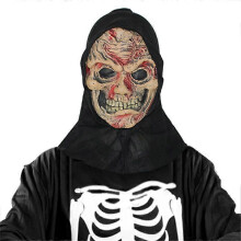 (Style 3) Halloween Creepy Zombie Mask, Scary Walking Dead Man Head Mask, Latex Horror Costume Cosplay Props for Adults With Gauze