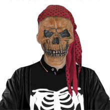 (Style 5) Halloween Creepy Zombie Mask, Scary Walking Dead Man Head Mask, Latex Horror Costume Cosplay Props for Adults With Gauze