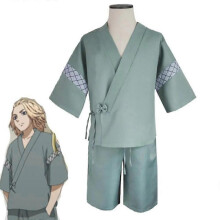 (L, Mikey 1) Anime Tokyo Revengers Sano Manjiro Cosplay Costume Unisex Tokyo Manji Gang Mikey Jacket Cloak Pants Halloween Party
