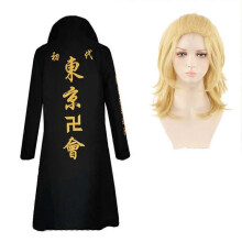 (M, Sano cloak 2) Anime Tokyo Revengers Sano Manjiro Cosplay Costume Unisex Tokyo Manji Gang Mikey Jacket Cloak Pants Halloween Party