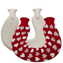 (BEIGE) U-shaped Hot Water Bottle For Neck And Shoulder, Warmer Rubber Hot And Cold Water Bag Winter Relaxin