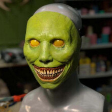 (Green) Halloween Horror Mask Cosplay Scary Smiley Face Demon Mask Creepy