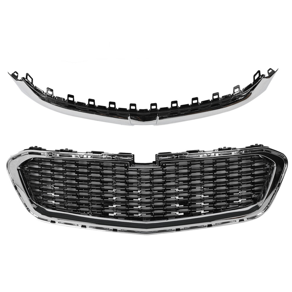 Front Upper Lower Center Grille 22995184 Chrome 9121376726057