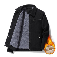 (black, Tag Asia M=UK XXS) Men's Trucker Jacket Coat Winter Parka Autumn Winter Warm Lined Retro Corduroy