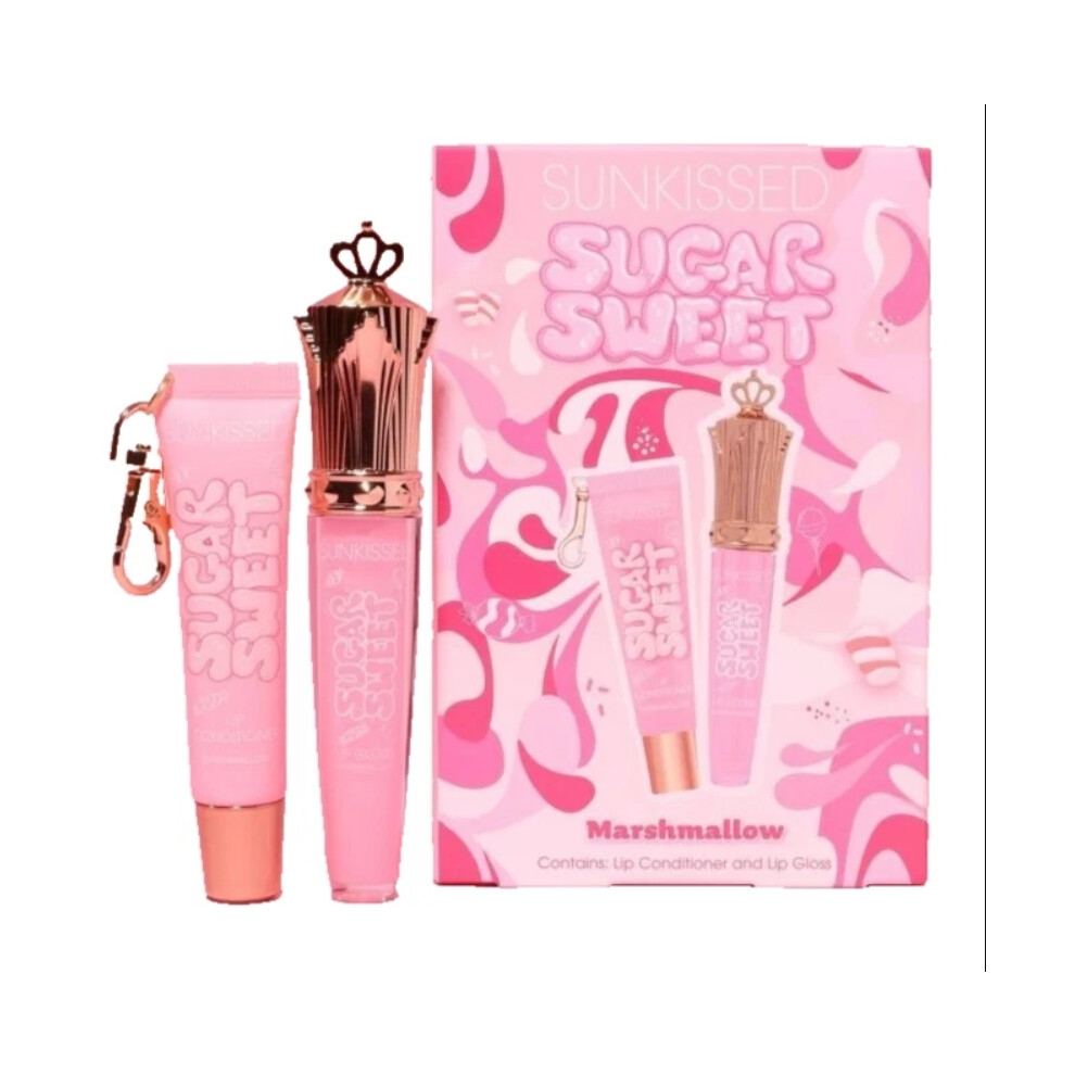 Sunkissed Lip Gloss & Lip Conditioner Sugar Sweet Marshmallow Gift Set