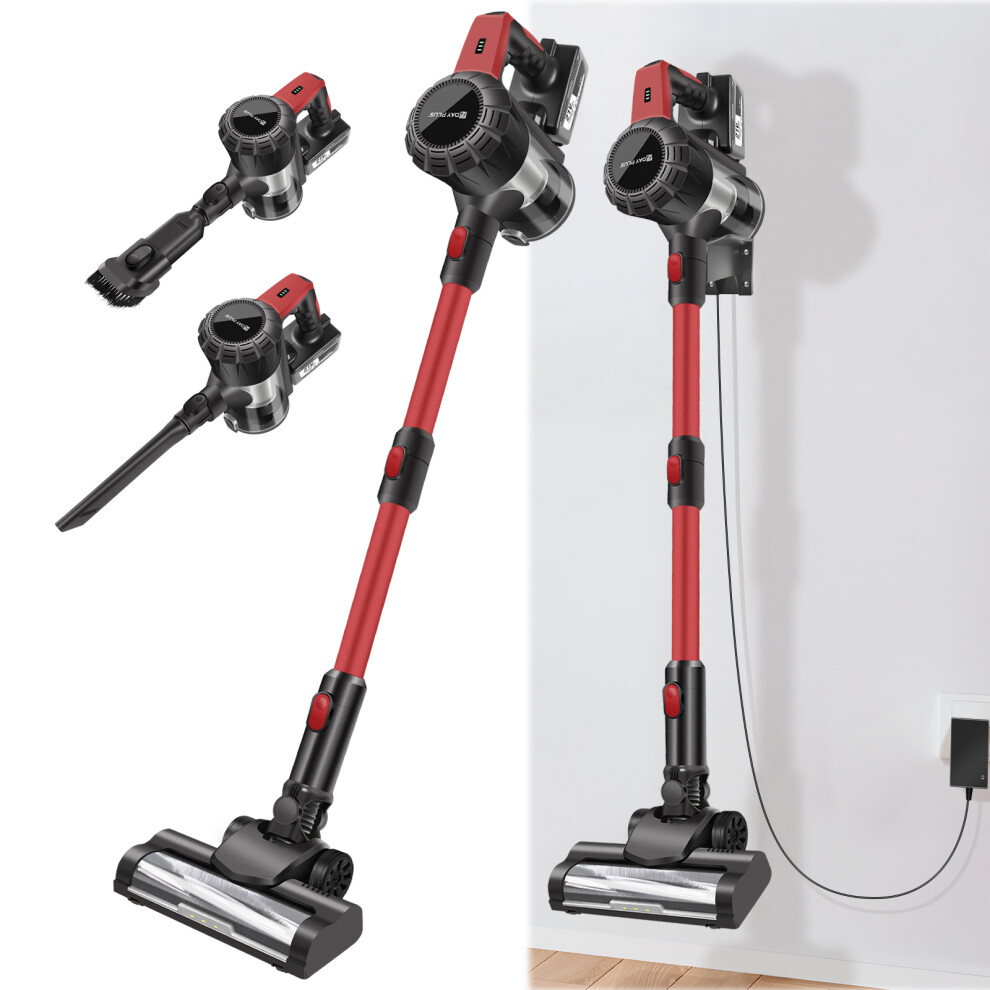Youseahome Cordless Vacuum Handheld Stick Cleaner Carpet Floor Vacuum Cleaners Strong Suction With Led Light