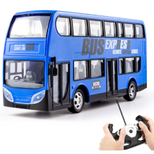 (blue) USB charging large double-decker bus toy