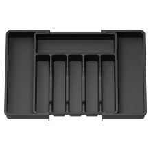 Organizador de gavetas para talheres, bandeja expansível para utensílios