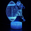 LED-Fußballlicht 3D-visuelle Effekte Acrylschild 6