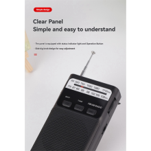 Mini-Taschenradio mit UKW/MW-Radio, tragbar, wiederaufladbar