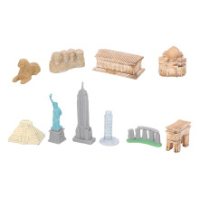 10pcs Around World City Miniatures Buildings Life
