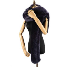 (COLOR 13) Women's Men's Extra Large Faux Fox Raccoon Fur Scarf Collar Stole Shawl