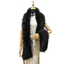 (COLOR 16) Women's Men's Extra Large Faux Fox Raccoon Fur Scarf Collar Stole Shawl
